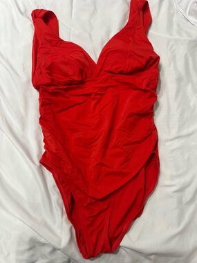 Red One-Piece Swimsuit